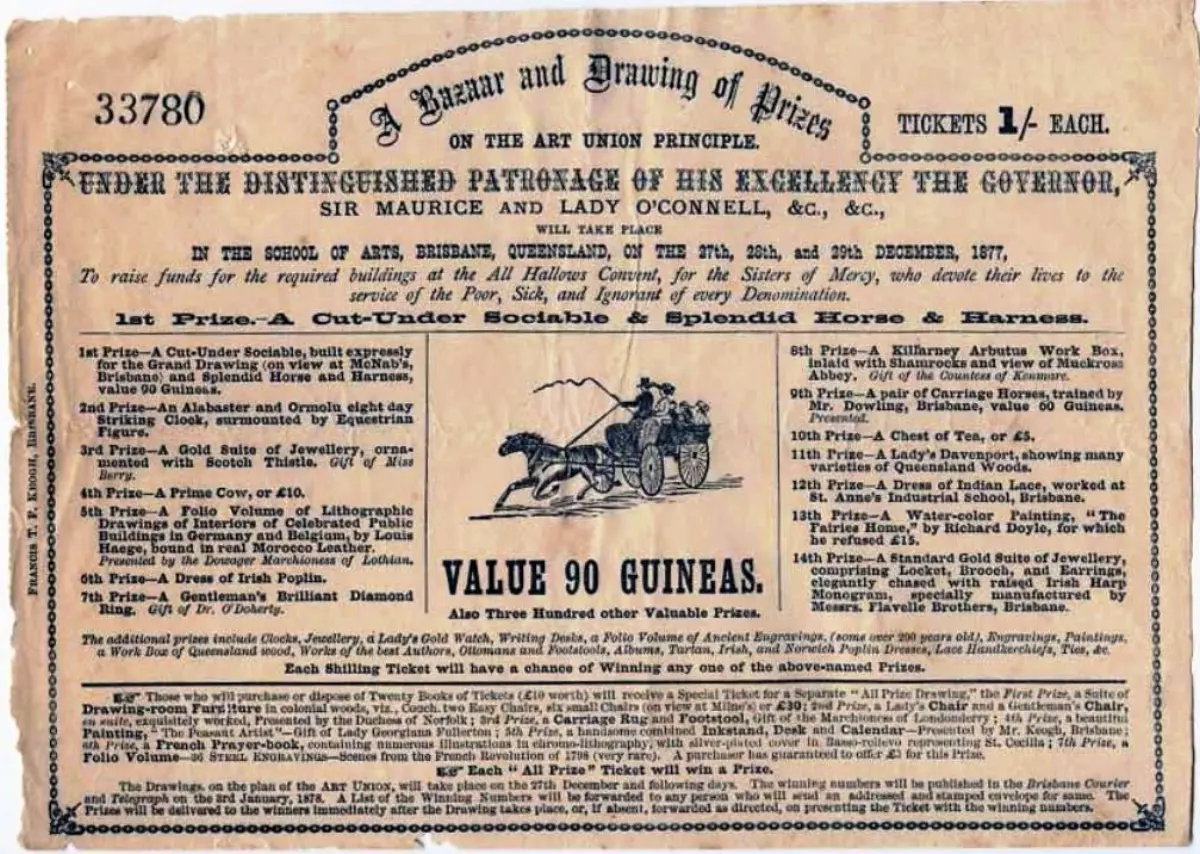 An old paper raffle ticket